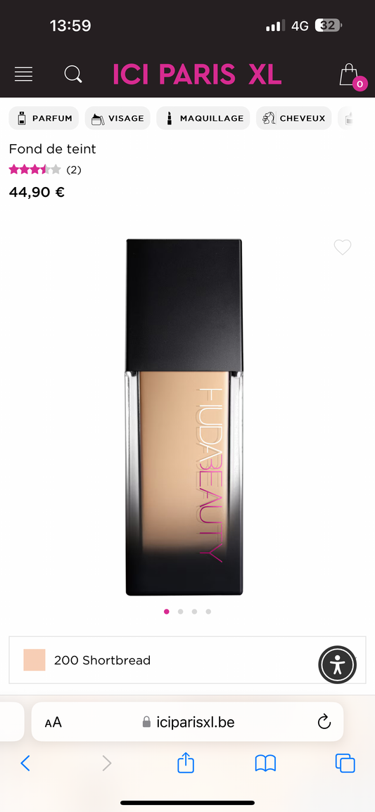 HUDA BEAUTY 200B Shortbread - Beige 35 ml
#FAUXFILTER Luminous Matte - Fond de Teint Liquide Haute Couvrance