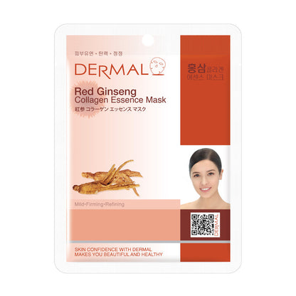 DERMAL Masque Essence au Collagène et Ginseng Rouge DER117 - visuel 1