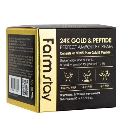 Crème Ampoule FARMSTAY 24K Gold & Peptide Perfect, 80 ml