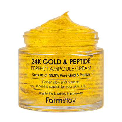 Crème Ampoule FARMSTAY 24K Gold & Peptide Perfect, 80 ml