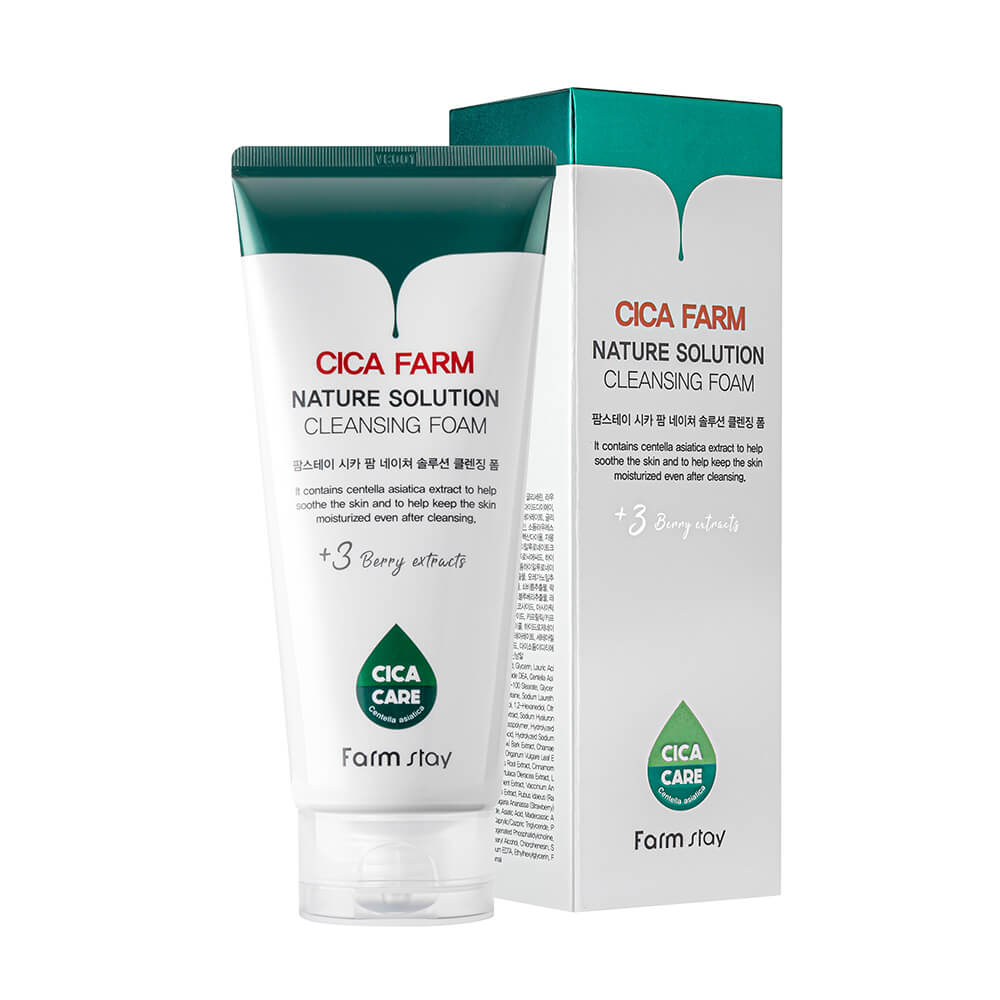 Mousse Nettoyante FARMSTAY Cica Farm Nature Solution, 180 ml