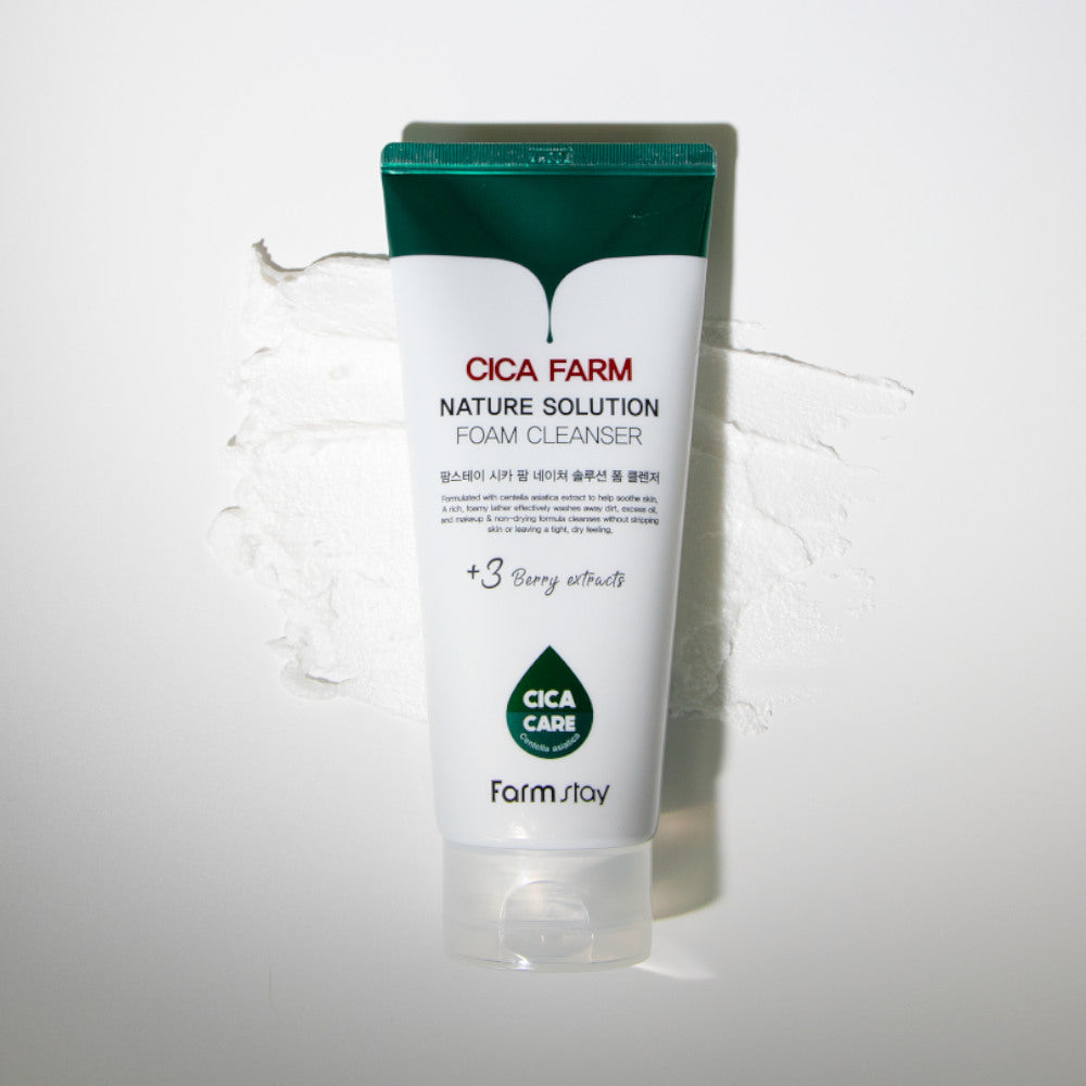 Mousse Nettoyante FARMSTAY Cica Farm Nature Solution, 180 ml