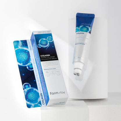 Sérum Roll-On FARMSTAY Collagen Water Full Moist Contour des Yeux, 25 ml