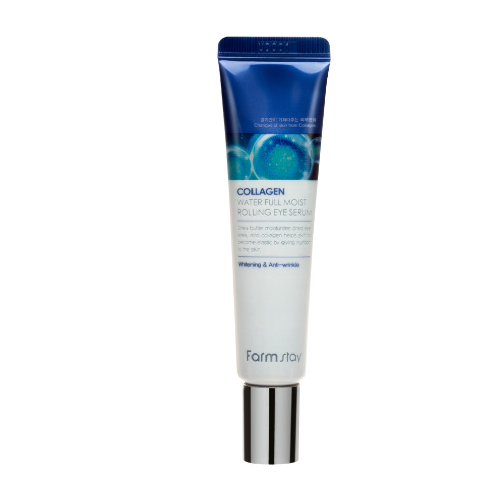 Sérum Roll-On FARMSTAY Collagen Water Full Moist Contour des Yeux, 25 ml