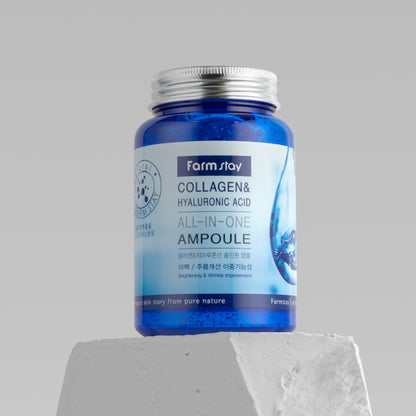 Ampoule FARMSTAY Collagen and Hyaluronic Acid All-In One, 250 ml