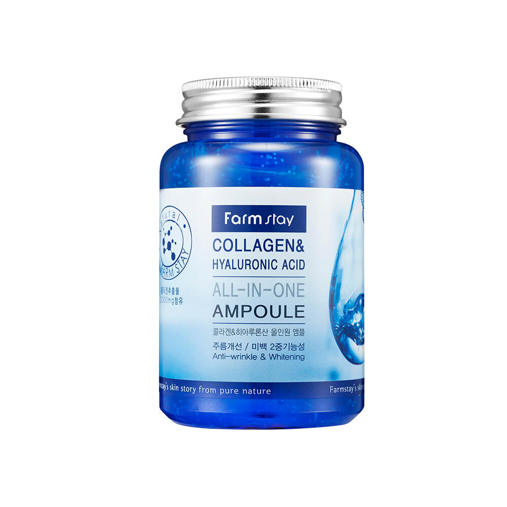 Ampoule FARMSTAY Collagen and Hyaluronic Acid All-In One, 250 ml