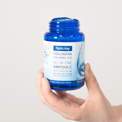 Ampoule FARMSTAY Collagen and Hyaluronic Acid All-In One, 250 ml