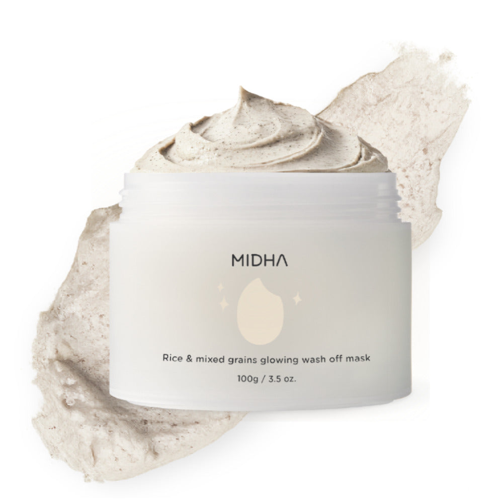 Masque Éclat Riz & Céréales MIDHA (à rincer), 100 ml