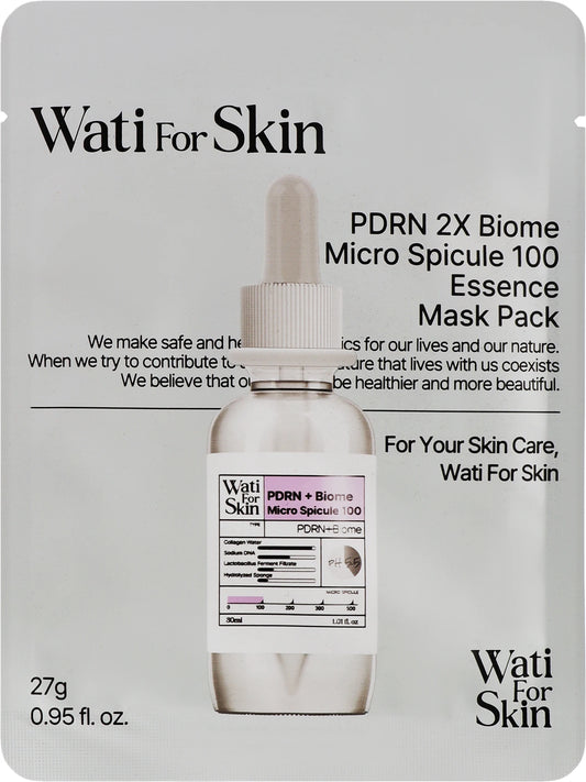 Masque en Tissu Microshot 100 WATI FOR SKIN PDRN 2X Biome, 27 g