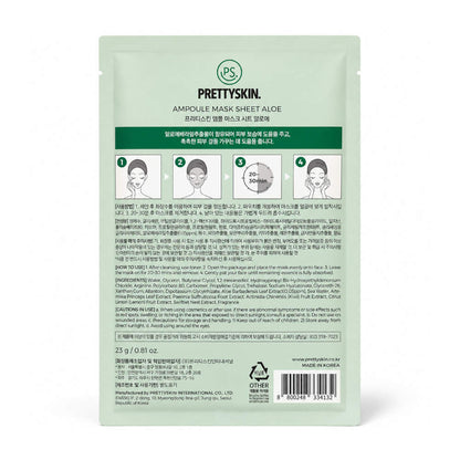 Masque Tissu Ampoule ALOE PRETTYSKIN, 23 g