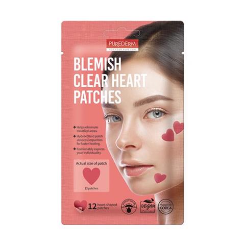 PUREDERM Blemish Clear Heart Patches, 12 pcs - visuel 1