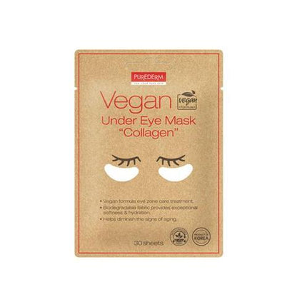 PUREDERM Vegan Under Eye Mask Collagen, 30 pcs - visuel 1
