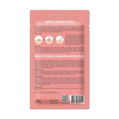 PUREDERM Blemish Clear Heart Patches, 12 pcs - visuel 2