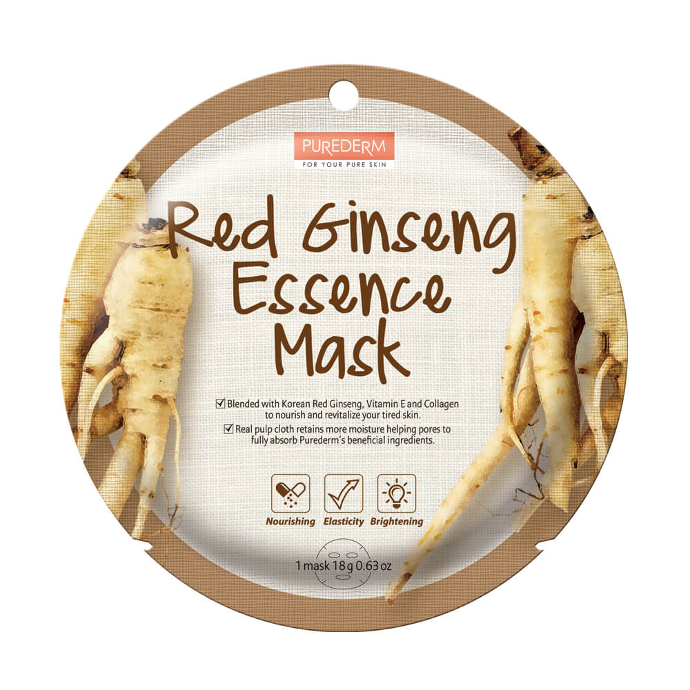 PUREDERM Masque Essence au Ginseng Rouge