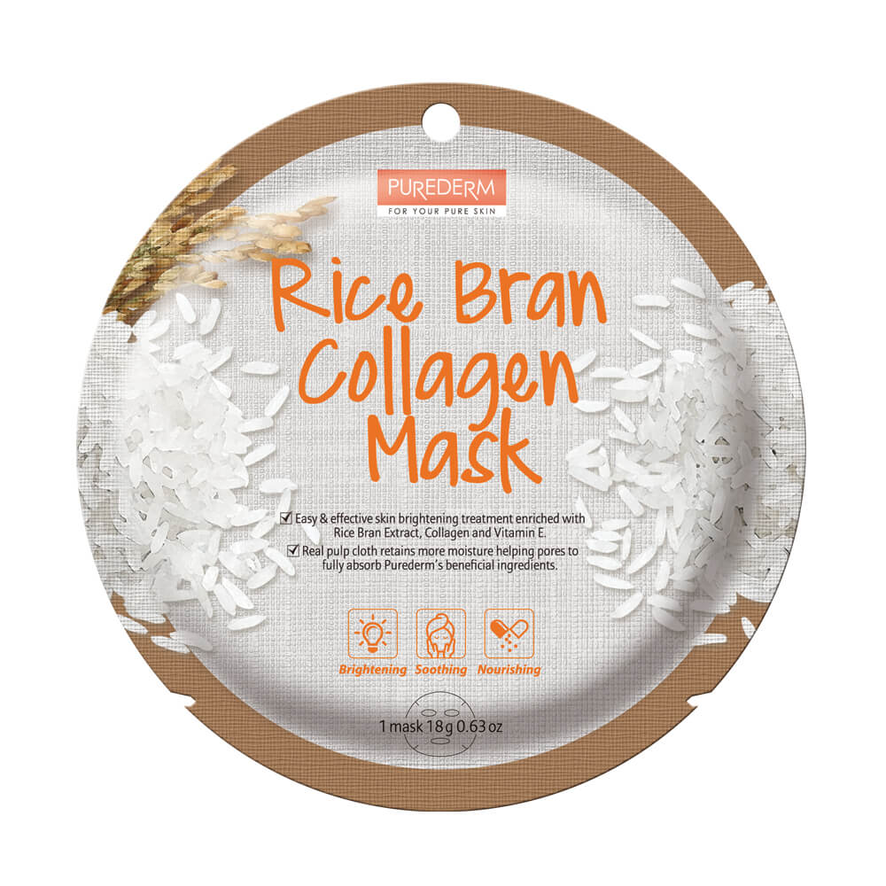 PUREDERM Masque Tissu Collagène au Riz (Circle)