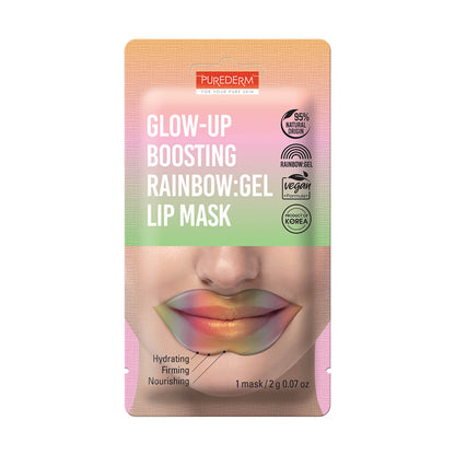 PUREDERM Masque Gel Hydrogel Lèvres Glow-up Boosting RAINBOW