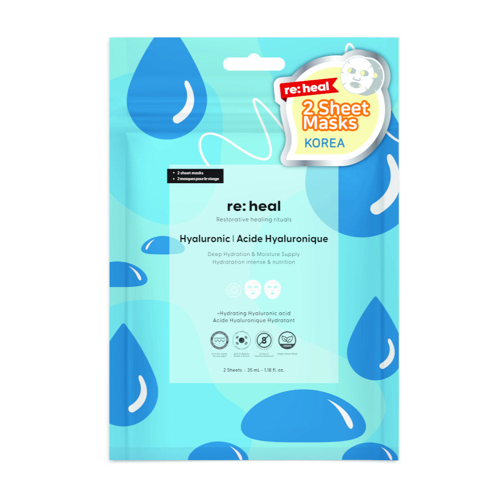 RE:HEAL 2-Sheet Face Mask Hyaluronic - image 1