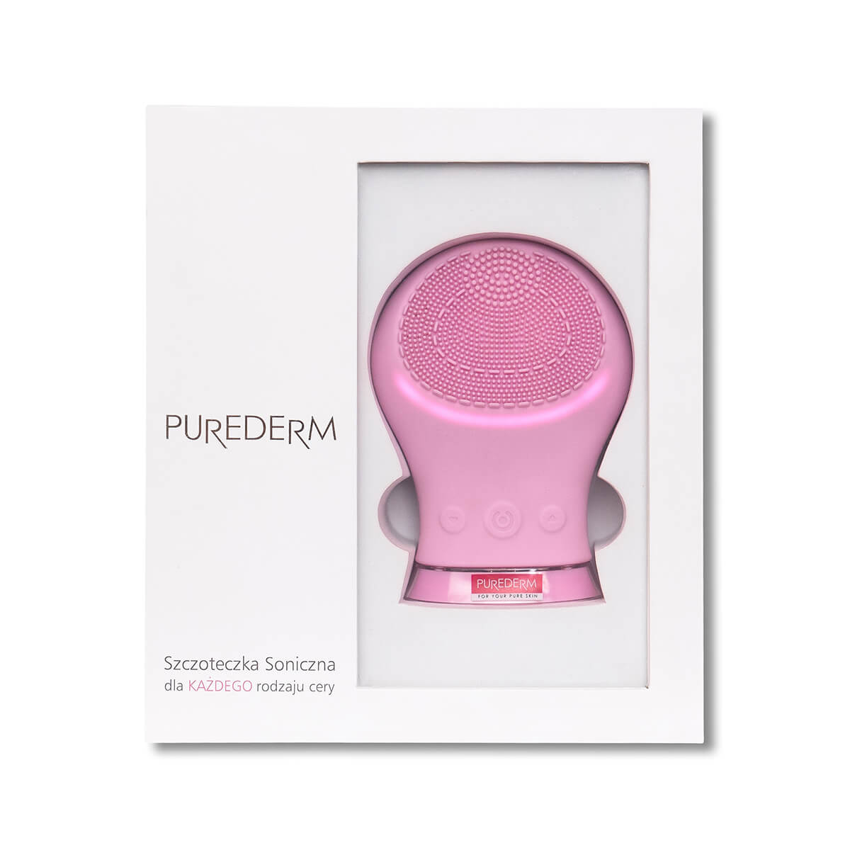 PUREDERM Recharge Silicone Facial Brush Pink