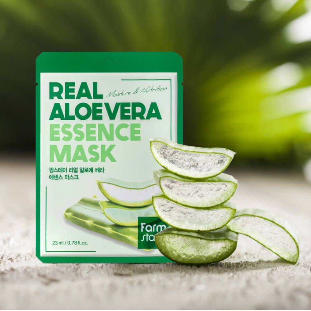 Masque Tissu FARMSTAY Real Aloevera Essence Mask, 23 ml - image 1